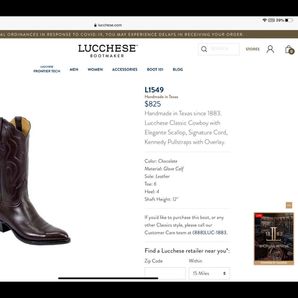 🔴SOLD🔴Lucchese Classics Boots Glove Calf 12D - Picture 11 of 11